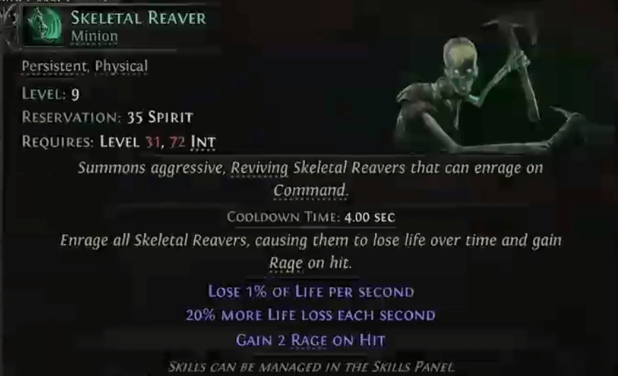 poe 2 skeletal reaver